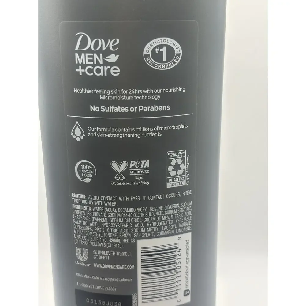 DOVE MEN +CARE | CLEAN COMFORT Hydrating Body+Face Wash 24hr Micromoisture 18oz
